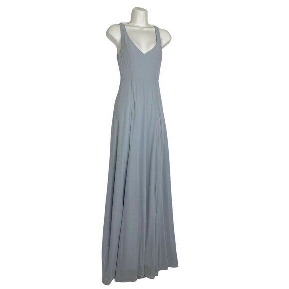 Show Me Your MuMu Women’s Blue Jenn Maxi Sleeveless Fitted‎ Dress SZ XXS - Picture 4 of 10